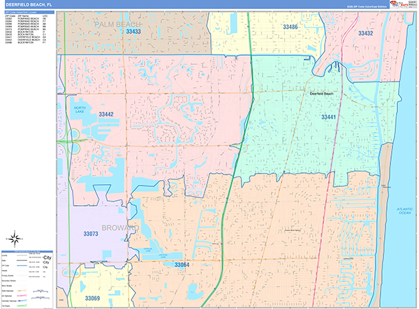 Deerfield Beach, FL Zip Code Map